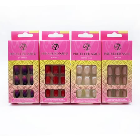 W7 Pre-Glued Nails Assorted 2g